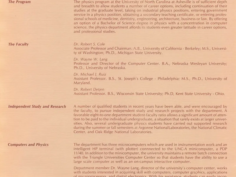 1979 Physics Brochure